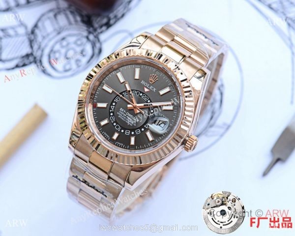 NEW UPGRADED Rolex Sky-Dweller 326939w Rose Gold Men Watches 41mm 2