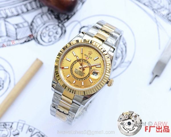 NEW UPGRADED Rolex Sky-Dweller Yellow Gold Watches 41mm 2