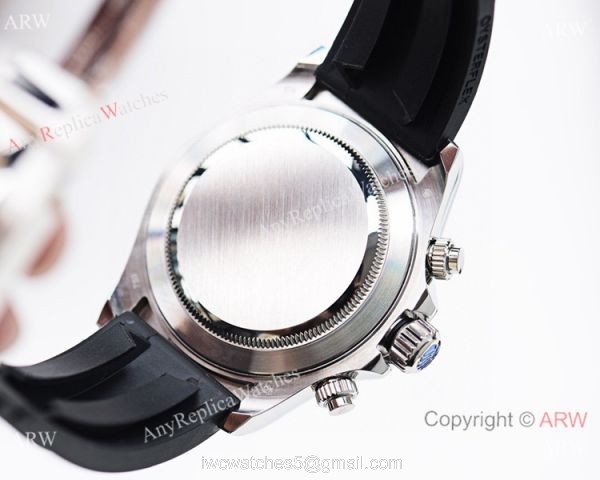 Copy Rolex Daytona Rubber Strap Diamond Markers Watch 40mm 2