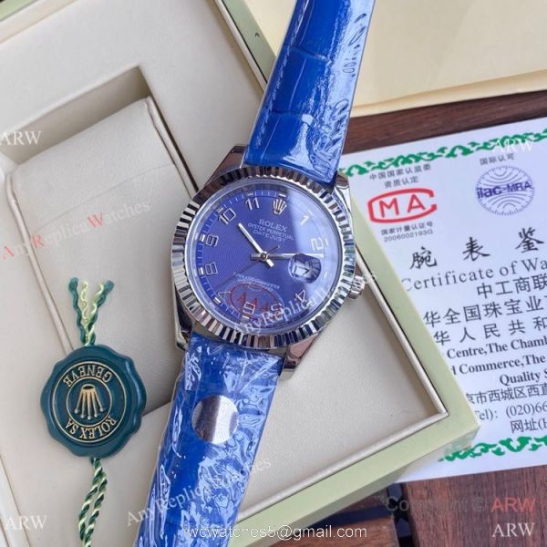 New Upgraded Rolex Datejust II 41 Watches White Arabic Dial Leather Strap 2