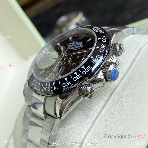 Replica Rolex Daytona 40mm Watch Black Dial Black Ceramic Bezel 2