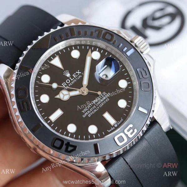 KS Factory Replica Rolex Yacht Master Oysterflex 42mm Bi-Directional Bezel Watch 2