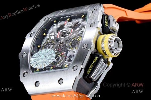 KV Factory Replica Richard Mille Orange Watch Best Fake Richard Mille RM11-03 Watches For Sale 2