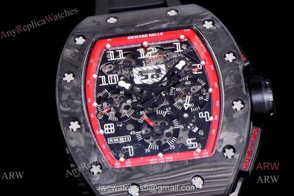 KV Factory Swiss Replica Richard Mille RM 011 Felipe Massa Black Night NTPT Carbon Watch 2