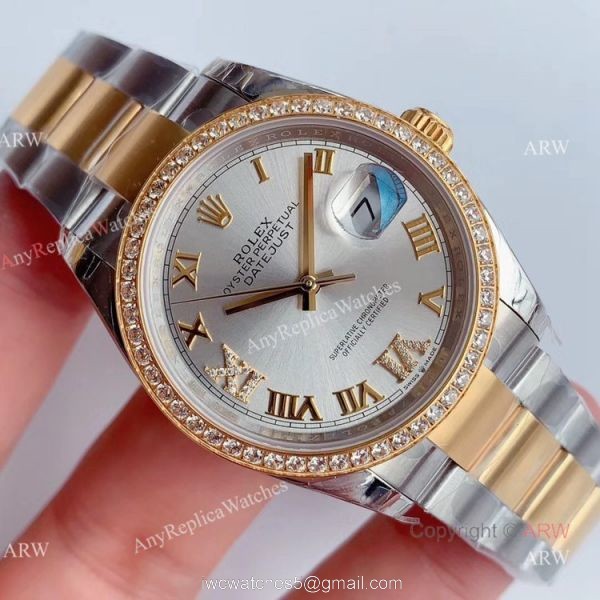 EW Factory Swiss Copy Rolex Oyster Perpetual Datejust Men Watch Rolex Datejust 36 Diamond Watch 2