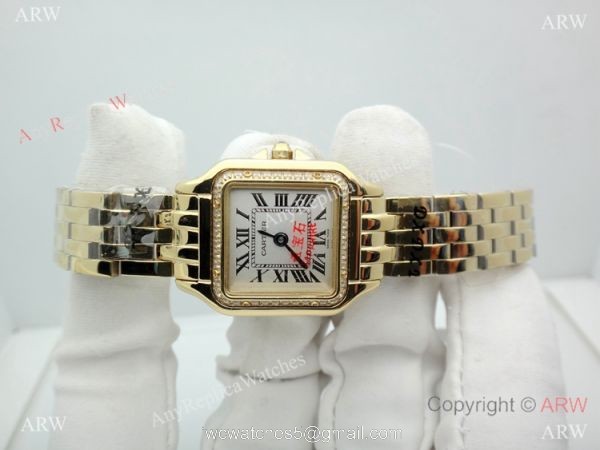 High Quality Cartier Panthere 22mm Women Watch All Gold Diamond Bezel 2