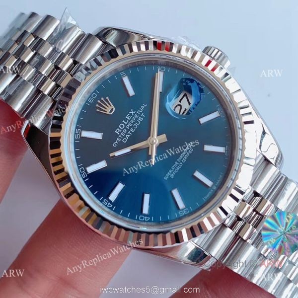 AR Factory V3 Version Rolex Datejust 41 Blue Dial Jubilee Replica Watch 2