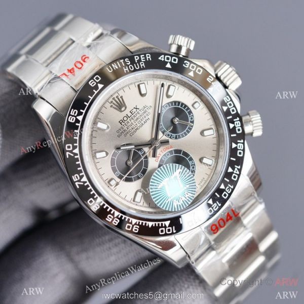 Swiss Quality Copy Rolex Comograph Daytona 40 Watch Ceramic Bezel Rhodium Grey Dial 2