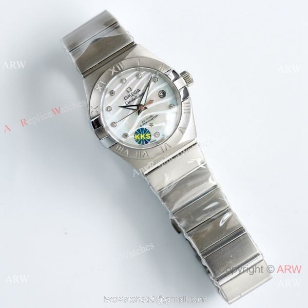 New! Swiss Quality Omega Double Eagle Women Diamond Bezel Japan NH05 Movement 2