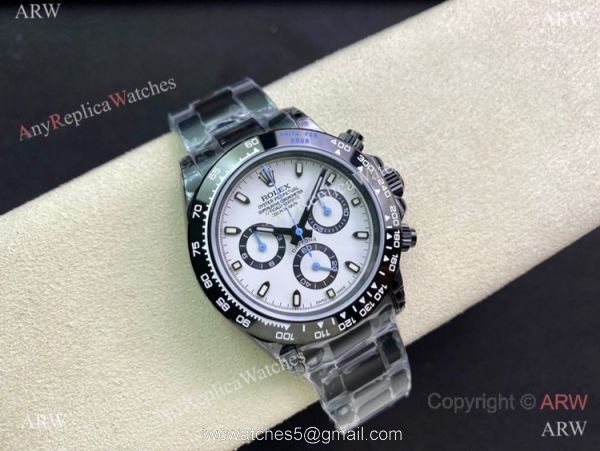 New! Swiss Grade Rolex Blaken Daytona 904L Black Steel A7750 Watch 40mm 2