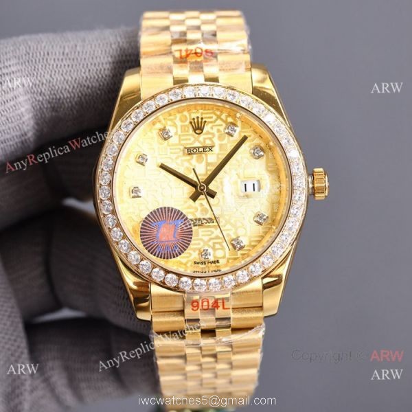 Swiss Quality Rolex Datejust II Citizen 8215 Watch Gold Jubilee Black Micro Dial 41mm 2
