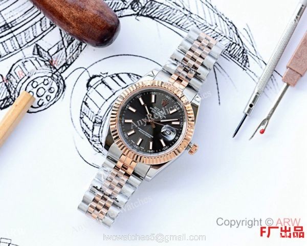 NEW UPGRADED Rolex Datejust II 41 Watch Replica Two Tone Rose Gold White Dial 2