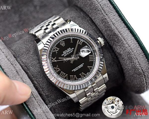 NEW UPGRADED Copy Rolex Jubilee Datejust 2 Watches SS Black Roman Face 2