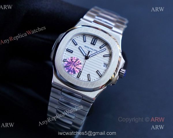 JH Factory Swiss Replica Patek Philippe Nautilus Stainless Steel Mens Watches 2