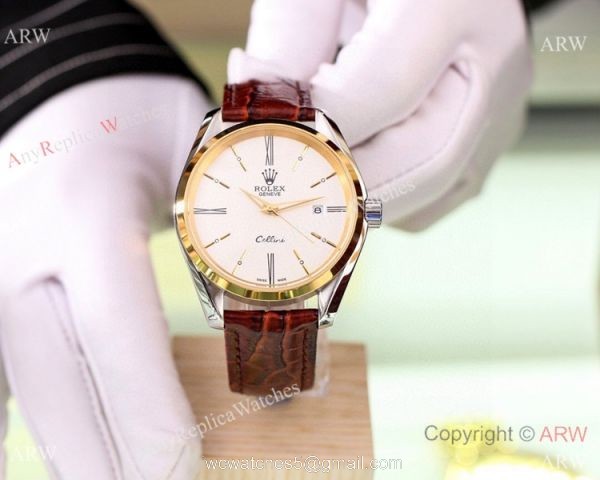 New Replica Rolex Geneve Cellini Men Watch White Dial Black Dial 2