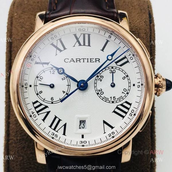(GZF) 1:1 New Faux Cartier Ronde De Cartier Chronograph Watch 40mm 2