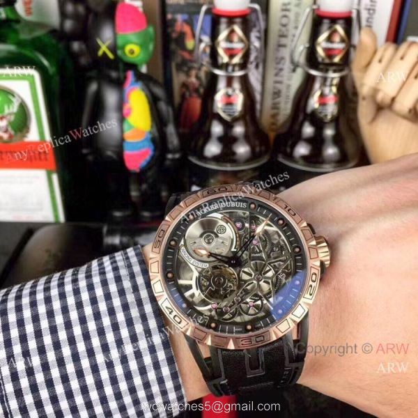 Roger Dubuis Excalibur Spider Black Plated Titanium Case Replica Watch 2