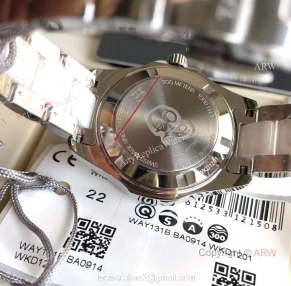 Swiss Grade New Replica Tag Heuer Aquaracer Lady Quartz White Ceramic Watch 35mm 2