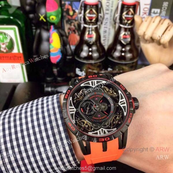 Copy Roger Dubuis Excalibur Quatuor All Black Automatic Watches 2