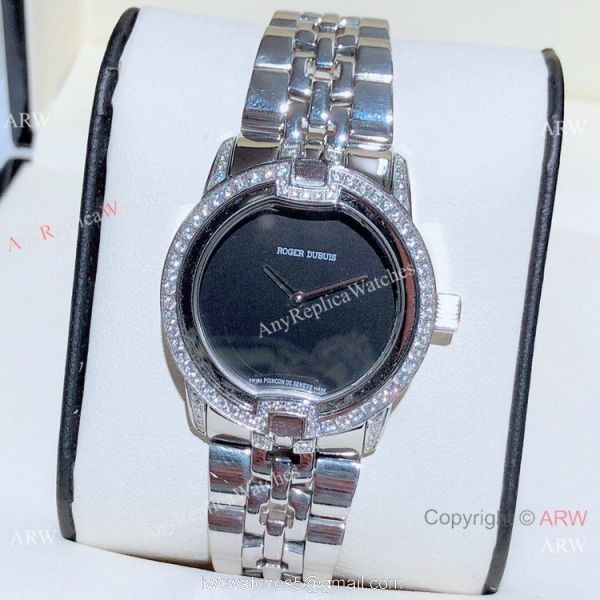 Copy Roger Dubuis Velvet Lady Watches Stainless Steel Blue Dial 2