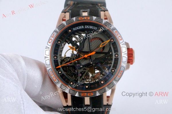 High Quality Roger Dubuis Excalibur Aventador S Rose Gold Watches 46mm 2