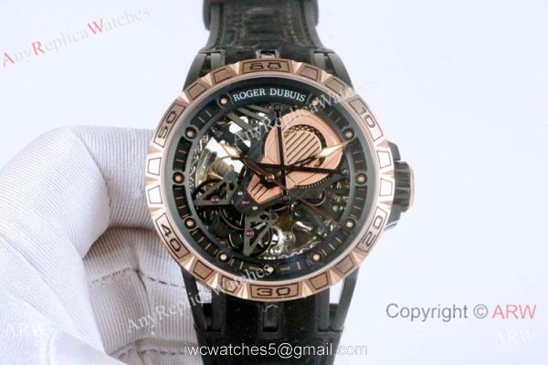 AAA Copy Roger Dubuis Excalibur Aventador S Automatic Watches Black DLC 2