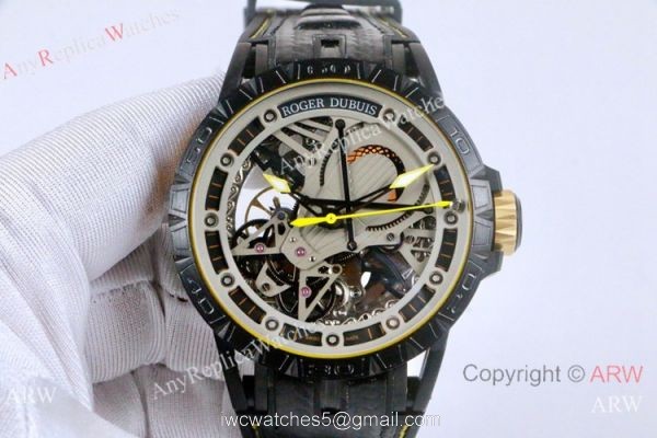 AAA Replica Roger Dubuis Excalibur Aventador S Black and Red Watches 46mm 2
