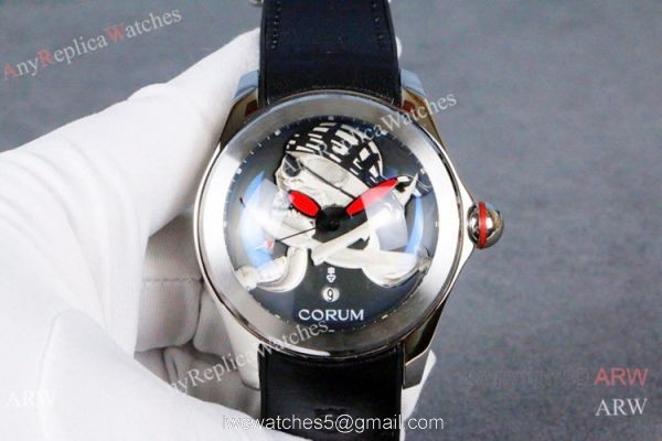 Best Quality Replica Corum Bubble Privateer Watches Stainless Steel Blue Strap Corum Watch 2