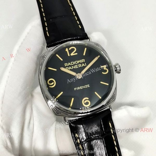 Officine Panerai Pam604 Radiomir Firenze Replica Watch SS Black Dial P3000 2