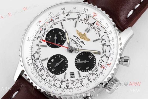 BLS Factory New Replica Breitling Navitimer B01 White Chronograph Watch For Men 2