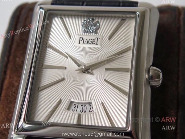 Best Replica Piaget Emperador Silver Dial Stainless Steel Mens Watch 2