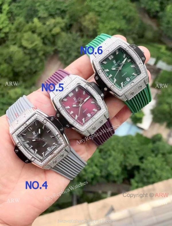 Copy Hublot Spirit of Big Bang Womens Watches Stainless Steel Diamond Case 2