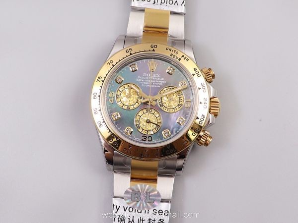 New Two Tone Daytona Rolex Replica Watches Mother Of Pearl Diamond Dial 2