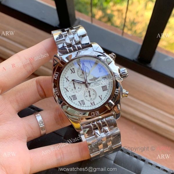 Stainless Steel Chocolate Dial Breitling Chronomat 01Watches 2