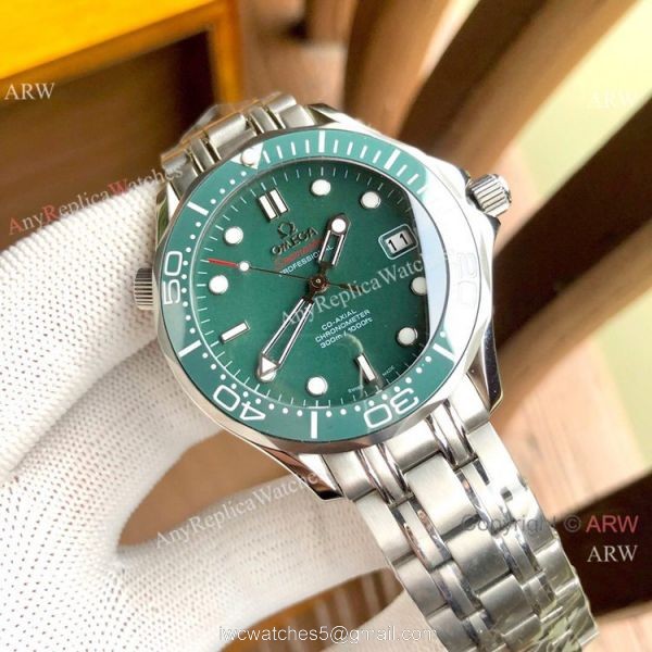 Fake Omega Seamaster James Bond 007 Blue Dial Stainless Steel Watches 2