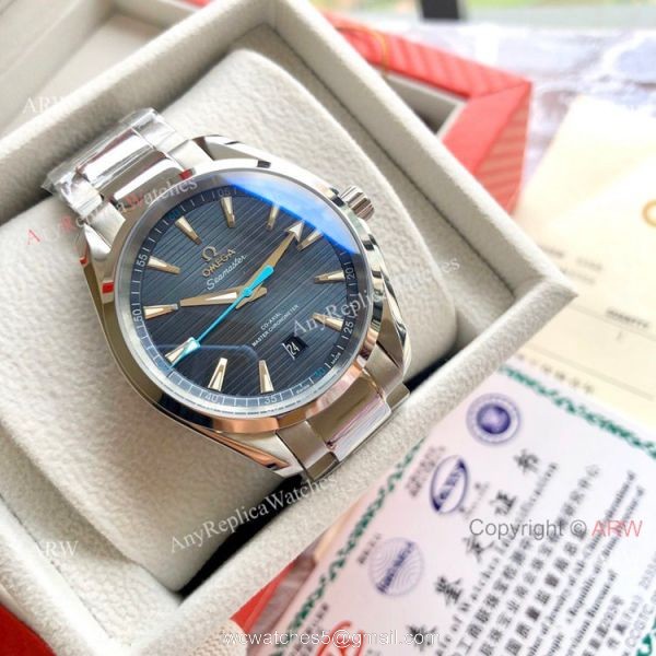 High Quality Omega Seamaster Aqua Terra Copy Watches Stainless Steel Gray Dial 2