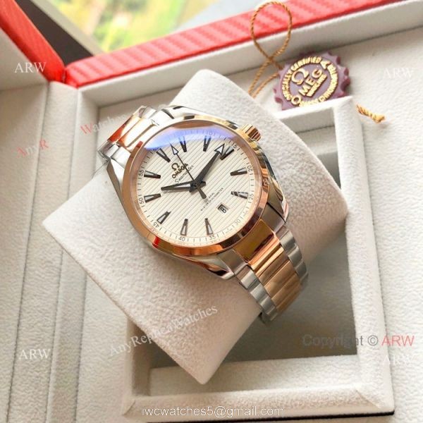 Omega Seamaster Aqua Terra 150 m 41mm Watches Two Tone Rose Gold 2