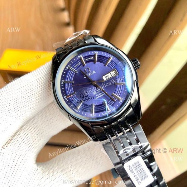 Replica Omega De Ville Hour Vision Brown Dial Watches 41MM 2