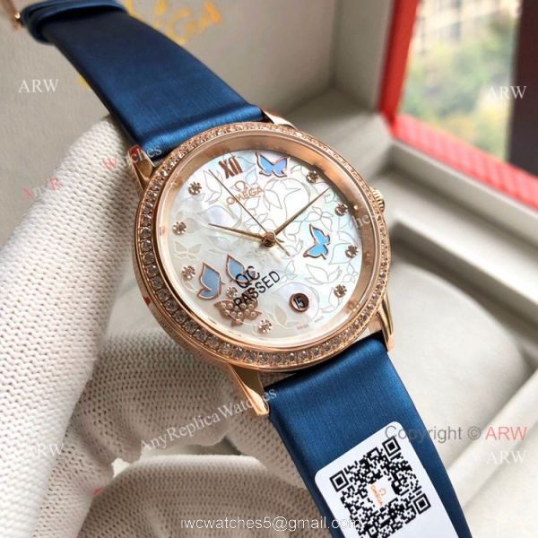 Replica Omega De Ville Special Edition Lady Watches Rose Gold 2