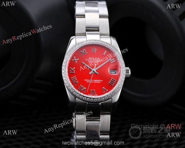 New Clone Rolex Datejust Special Edition Red Dial Watch 31MM SWISS GRADE CASE 2