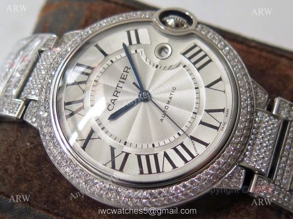 (TW) Best Replica Cartier Ballon Bleu Diamond Watches With Silver Dial 2