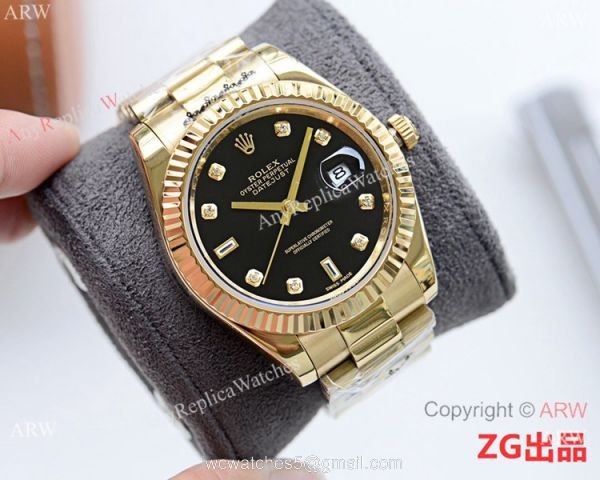Fake Presidential Rolex Oyster Perpetual Datejust II All Gold Silver Dial 2