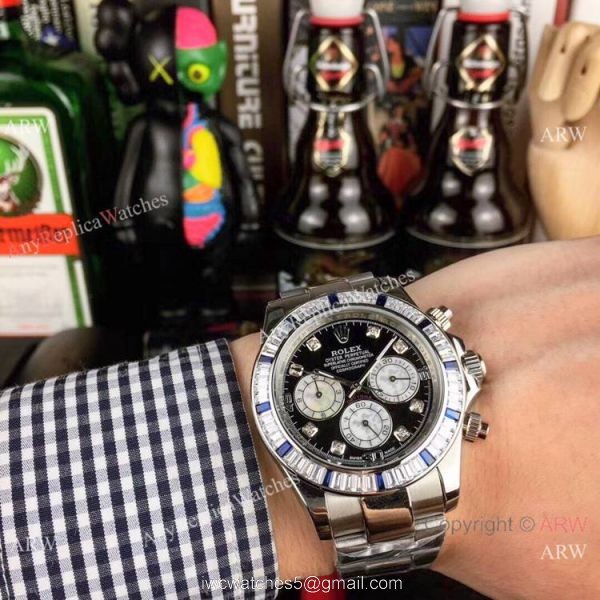 Rolex Daytona Rose Gold Diamond Bezel Watches New Copy 2