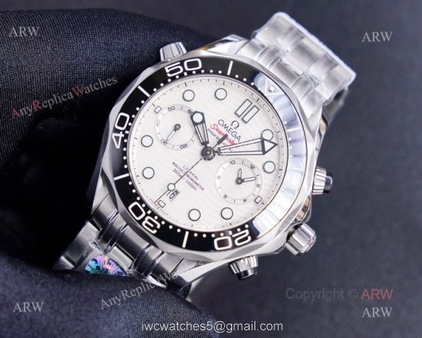 (TW) New Omega Seamaster Diver 300m Chronograph Black Dial Swiss Replica Watches 2