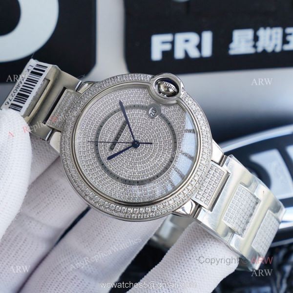 1:1 Copy Best Cartier Ballon Bleu De Cartier Stainless Steel Watch 42mm 2