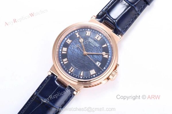 Swiss Replica Breguet Marine 5517 Blue Dial Watch For Men 2
