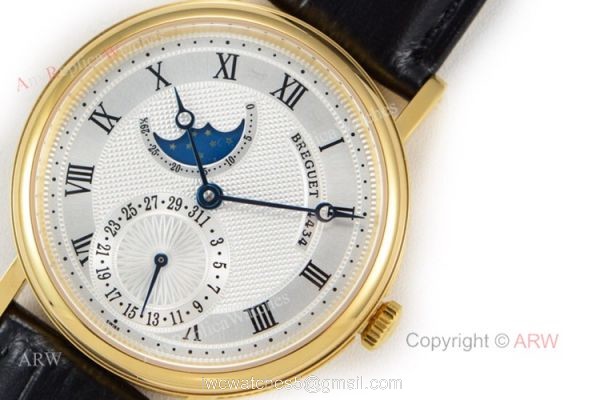 Replica Breguet Classique Automatic Watch Yellow Gold Breguet Classique Moonphase Dial 2