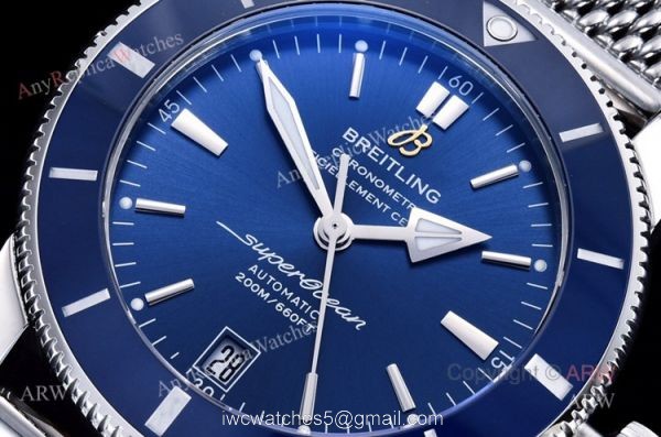 (GF) Asia 2824 Breitling Superocean ii 42 Blue Dial Swiss Replica Watches 2