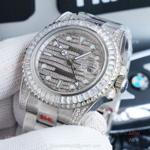 Swiss Replica Rolex GMT-Master II Full Diamonds Rolex 116758 Watch 2