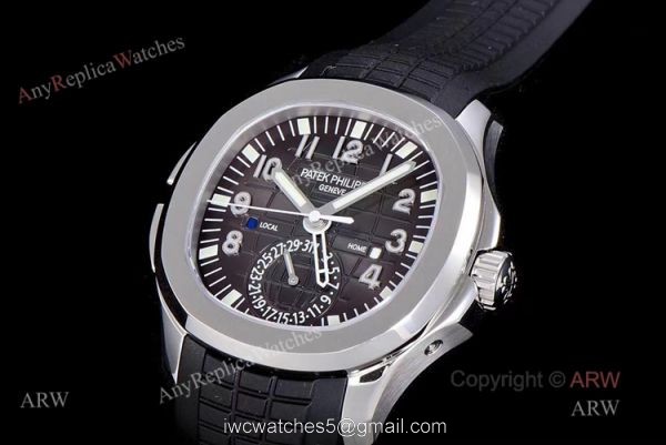 (GR) V2 New Upgraded 5164A Patek Philippe Aquanaut Grey Dial Black Rubber Swiss Replica Watch 2